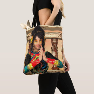 Chinese Empress Fantasy Portrait Art Tote Bag