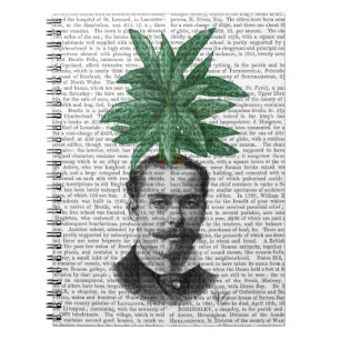 Chinese Evergreen Head Plant Head Spiral Notebook