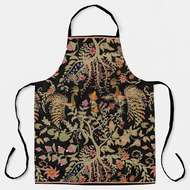 Chinese Fairy Floral Birds Pattern Apron (Front)