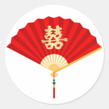 Chinese Fan and Double Happiness