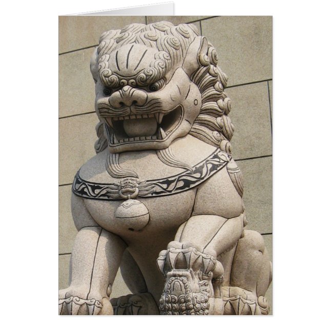 Chinese Female Guardian Lion Foo Dog 石獅 (Front)