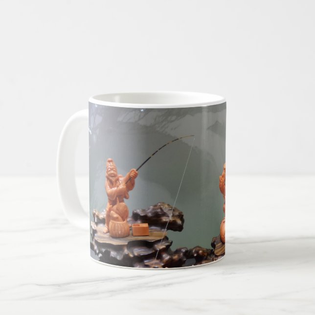 Chinese Fisherman White Coffee Mug (Front Left)