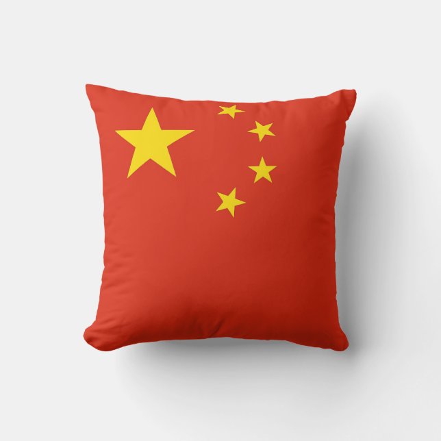 Chinese Flag American MoJo Pillow (Front)