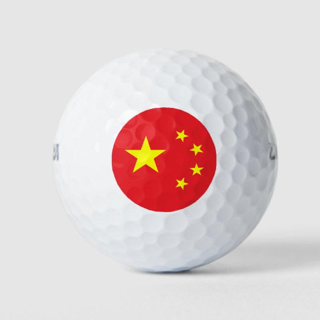 Chinese Flag Golf Balls (Front)