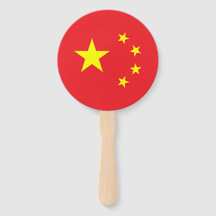 Chinese Flag Hand Fan