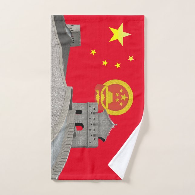 Chinese flag hand towel (Hand Towel)
