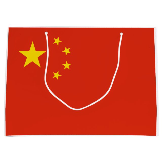 Chinese Flag Large Gift Bag (Front)