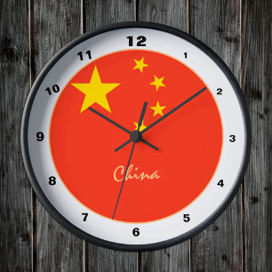 Chinese Flag patriotic, China Home / design Round Clock