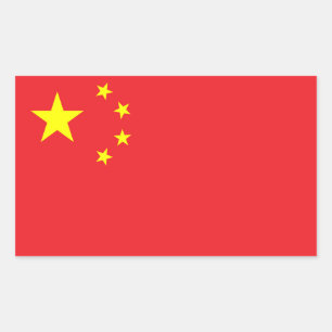Chinese Flag Rectangular Sticker