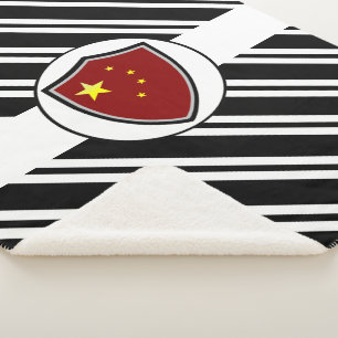 Chinese flag sherpa blanket