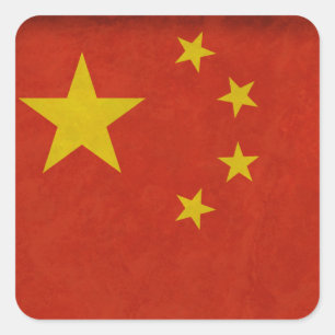 Chinese Flag Square Sticker
