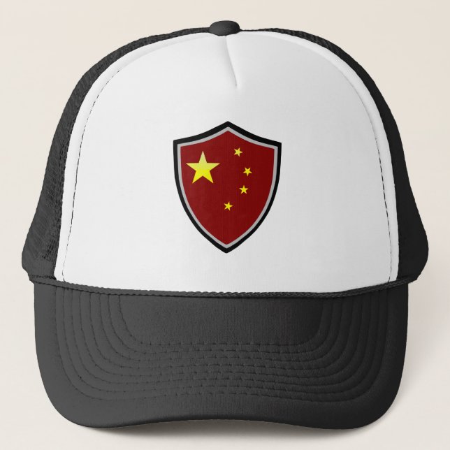 Chinese flag trucker hat (Front)