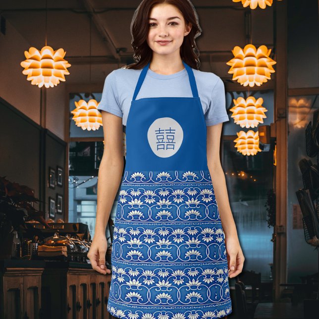 Chinese floral -double happiness apron (Creator Uploaded)