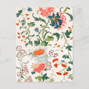 Chinese floral pattern mid 18th century postcard