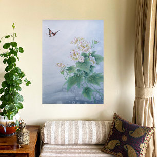 Chinese Flower with Butterfly  Photo Print