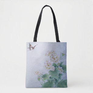 Chinese Flower with Butterfly  Tote Bag