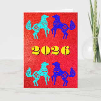 Chinese Folded Holiday Card