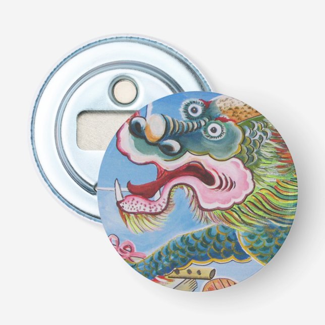 Chinese Foo Dog / Lion Guardian Mural Bottle Opener (Front)
