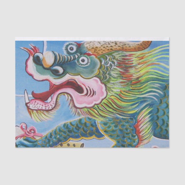 Chinese Foo Dog / Lion Guardian Mural Tissue Paper (Front)