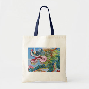 Chinese Foo Dog / Lion Guardian Mural Tote Bag
