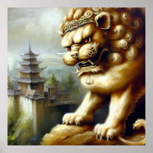 Chinese Foo Lion (19)  Poster