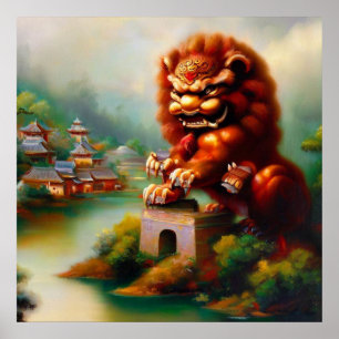 Chinese Foo Lion (32)  Poster