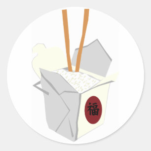 Chinese Food Classic Round Sticker