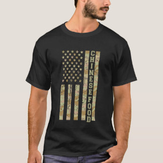 Chinese Food Cuisine Foodie Desert Camo Distressed T-Shirt