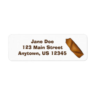 Chinese Food Egg Roll Eggroll Address Labels