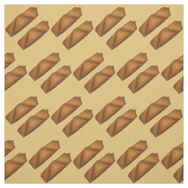 Chinese Food Egg Roll Rolls Eggroll Fabric (Swatch)