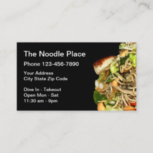 Chinese Food Restaurant Business Card