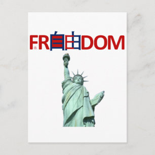 Chinese Freedom and Liberty Postcard