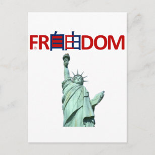 Chinese Freedom and Liberty Postcard
