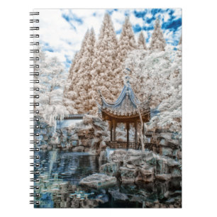 Chinese Garden Infrared Spiral Notebook
