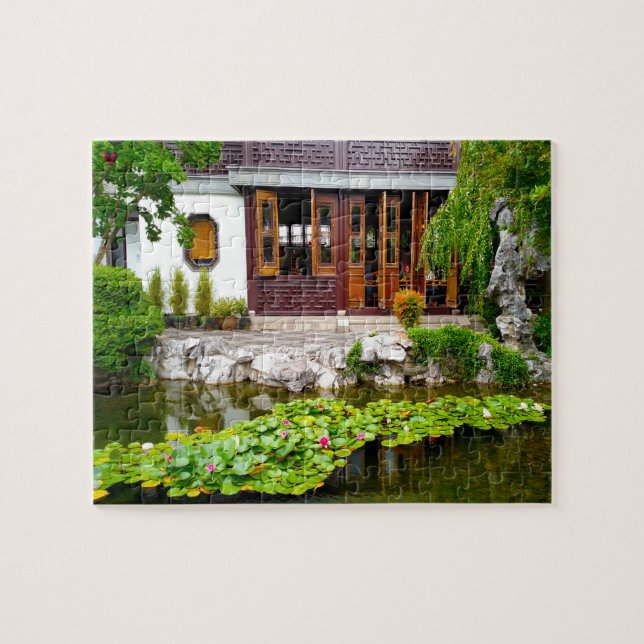 Chinese Garden Portland Oregon. Jigsaw Puzzle (Horizontal)