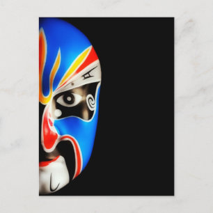Chinese Gift   Beijing Opera Mask Postcard