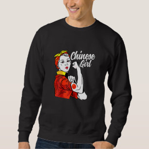 Chinese Girl China Flag Culture Heritage Country R Sweatshirt