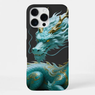 Chinese Green Gold Dragon Art Fantasy Design With  iPhone 16 Pro Max Case