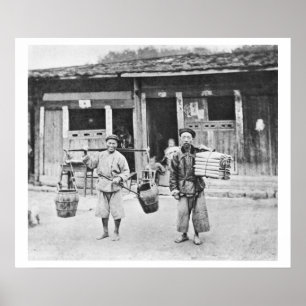 Chinese Hawkers, c.1870 (b/w photo) Poster