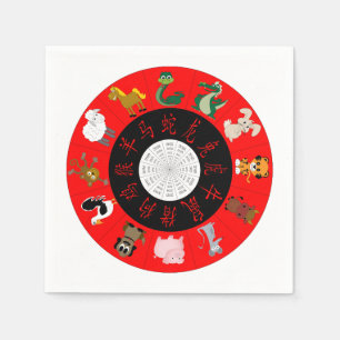 Chinese Horoscope Napkin