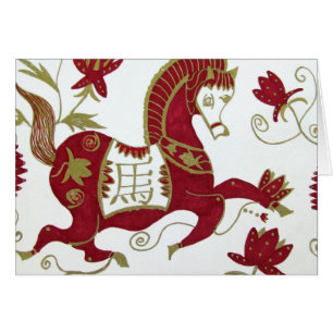 Chinese Horse Astrology Card