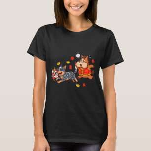 Chinese Horse Australian Cattle Mens Womens Happy  T-Shirt