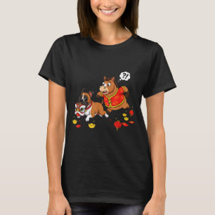Chinese Horse Boxer Dog Funny Kid Mens Womens Happ T-Shirt