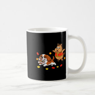 Chinese Horse Cavalier King Charles Spaniel Happy Coffee Mug