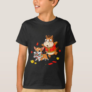 Chinese Horse Chihuahua Funny Kid Mens Womens Happ T-Shirt