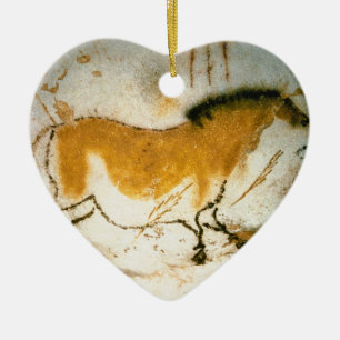 Chinese Horse,Lascaux Prehistoric Cave Paintings Ceramic Tree Decoration