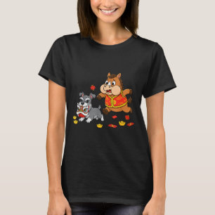 Chinese Horse Miniature Schnauzer Mens Womens Happ T-Shirt