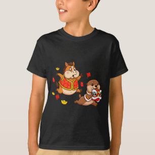 Chinese Horse Otter Funny Kids Mens Womens Happy N T-Shirt
