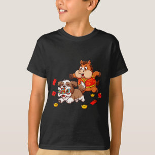 Chinese Horse Shih Tzu Funny Kids Mens Womens Happ T-Shirt