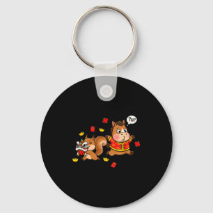 Chinese Horse Squirrel Funny Kids Mens Womens Happ Key Ring